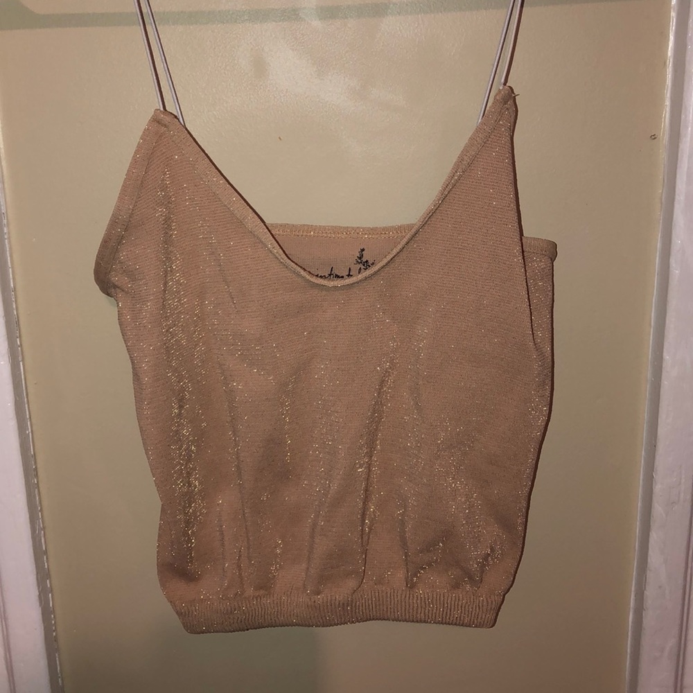 Free People sparkly gold bra top